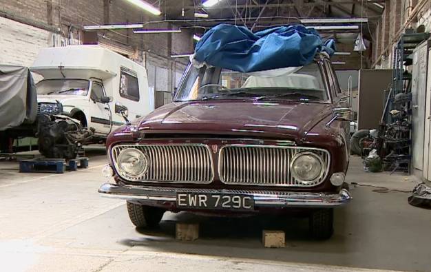 The 1960s Ford Zepher is being restored